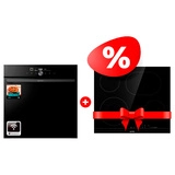 Жиынтық Gorenje электрлік пісіру беті ECS643BCSC + Gorenje кіріктірілетін электр пеші GO66E PIZZA350C 