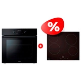 Жиынтық Стеклокерамическая варочная поверхность Haier HHY-C64NVTB + Встраиваемый духовой шкаф Haier HOQ-K5AAN3GB 