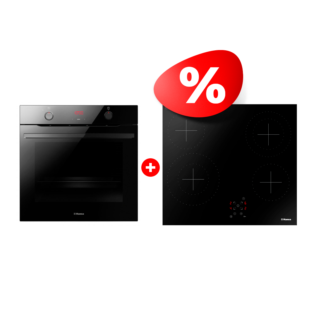 Комплект Электрическая варочная поверхность Hansa BHC66577 + Встраиваемый духовой шкаф Hansa BOESS694655 