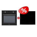 Жиынтық Haier шыны керамикалық плитасы HHY-C64ROVB + Haier кіріктірілген тұмшапеш HOX-P06HGB 