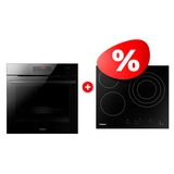 Жиынтық Hansa шыны керамикалық электр беті BHC66216 + Встраиваемый духовой шкаф Hansa BOEB698699 