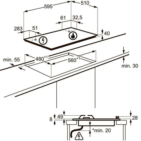 Газовая варочная поверхность Electrolux GME363NX - фото 2