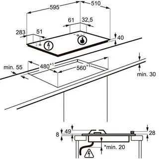 Газовая варочная поверхность Electrolux GME363NX