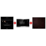 Жиынтық Стеклокерамическая варочная поверхность Haier HHY-C64NVTB + Haier  кіріктірілетін микротолқынды пеші HMX-BTG259X + Haier кіріктірілетін тұмша шкафы HOX-FP3AGB 