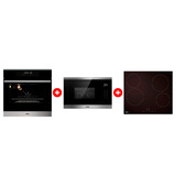 Жиынтық Стеклокерамическая варочная поверхность Haier HHY-C64NVTB + Haier  кіріктірілетін микротолқынды пеші HMX-BTG259X + Haier кіріктірілетін тұмша шкафы HOX-FP3ABX 