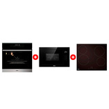 Комплект Стеклокерамическая варочная поверхность Haier HHY-C64NVTB + Встраиваемая микроволновая печь Haier HMX-BTG259B + Встраиваемый духовой шкаф Haier HOX-FP3ABX 