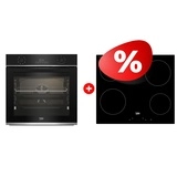 Комплект Электрическая варочная поверхность Beko HIC 64400 E + Встраиваемый духовой шкаф Beko BBIR13300XC 