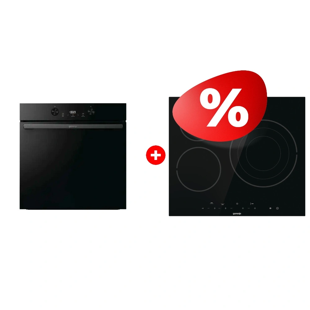 Комплект Стеклокерамическая варочная панель Gorenje ECT632BSCE + Встраиваемый духовой шкаф Gorenje BOS6737E05DBG 