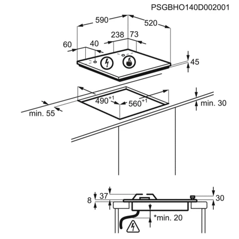Газовая варочная поверхность Electrolux GPE363YV - фото 4