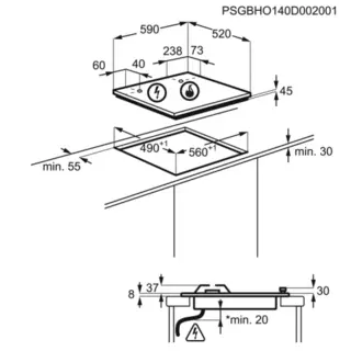 Газовая варочная поверхность Electrolux GPE363YV