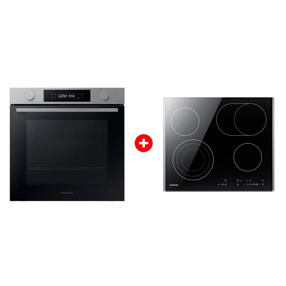Жиынтық Электрическая варочная поверхность Samsung NZ64T3536DK/WT + Встраиваемый духовой шкаф Samsung NV7B4120ZAS/WT 