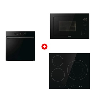 Комплект Стеклокерамическая варочная панель Gorenje ECT632BSCE + Встраиваемая микроволновая печь Gorenje BM251M2BG + Встраиваемый духовой шкаф Gorenje BOS6737E05DBG 