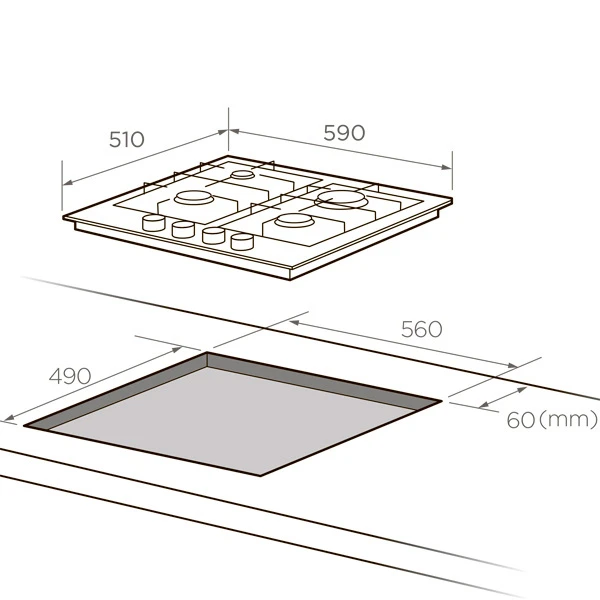 Газовая варочная поверхность Midea MG696TAN-B - фото 4
