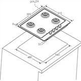 Газовая варочная поверхность Candy CHG6BRX - фото 2