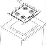 Candy газ пісіру беті CHG6D4WGTWA - фото 4