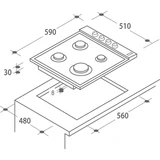 Газовая варочная поверхность Candy CLGC 64 SPBA - фото 2