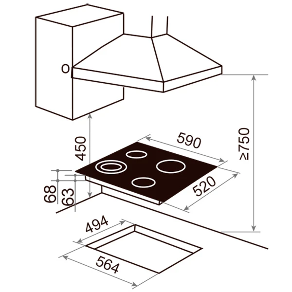 Haier электр пісіру беті HHX-C64DVB - фото 2