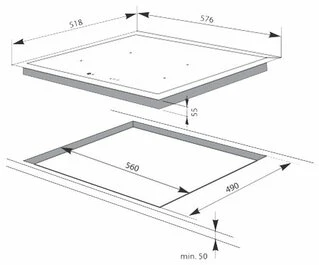 Индукционная варочная поверхность Hansa BHI68077