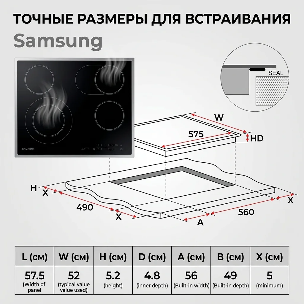 Электрическая варочная поверхность Samsung NZ64T3516CK/WT - фото 7
