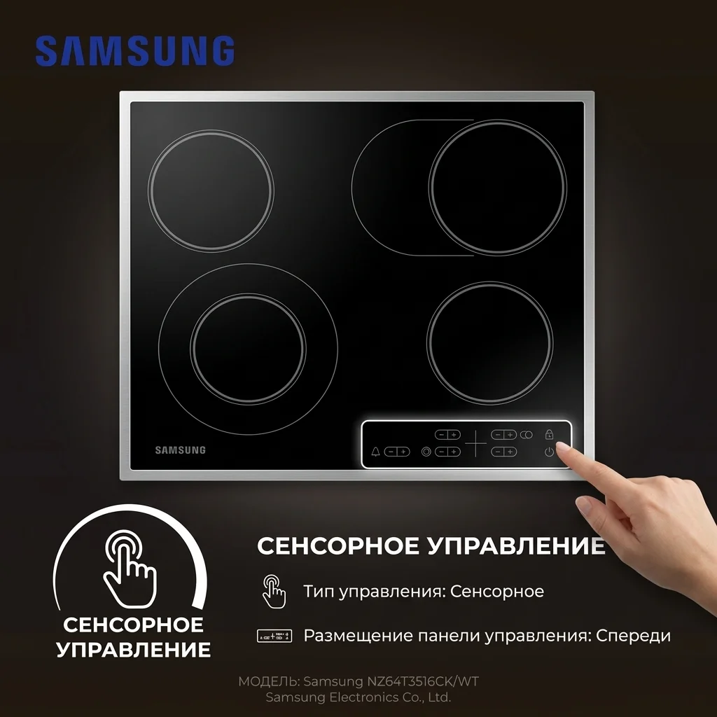 Электрическая варочная поверхность Samsung NZ64T3516CK/WT - фото 3