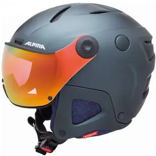 Шлем Alpina 2018-19 Attelas Visor QVM denim-grey matt, обхват 54-58 см