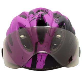 Шлем велосипедный Phoenix H-718 с очками Black/Purple