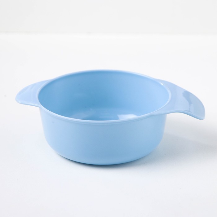 Набор детской посуды, 3 предмета: миска 300 мл, ложка, вилка, от 5 мес., цвет голубой 