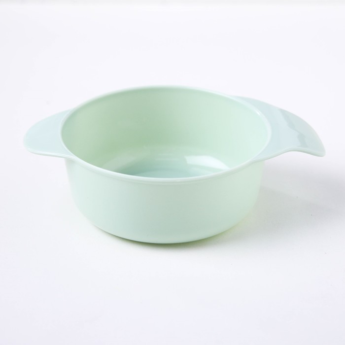 Набор детской посуды, 3 предмета: миска 300 мл, ложка, вилка, от 5 мес., цвет зелёный 