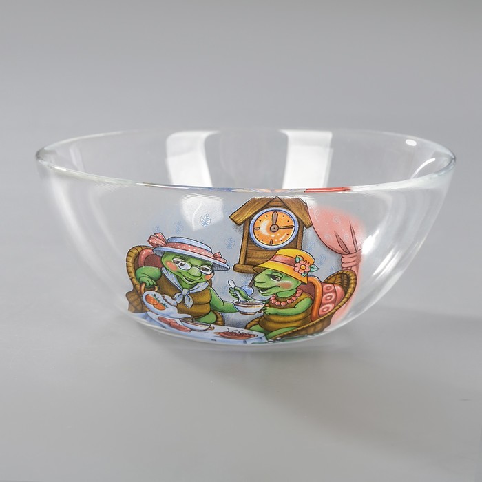 Детский набор посуды "Азбука", 2 предмета: кружка 250 мл, салатник 13 см, рисунок МИКС 