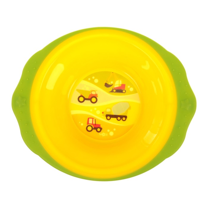 Набор детской посуды «Транспорт», 3 предмета: тарелка на присоске 250 мл, ложка, вилка, от 5 мес. 