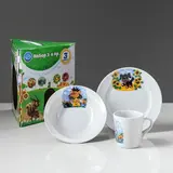 Набор посуды "Детство"алфавит  деколь, 3 предмета  - фото 6