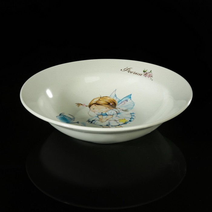 Набор детской посуды "Феечки", 3 предмета: тарелка 17,5 см, миска 250 мл (d=17,5 см), кружка 260 мл, рисунок МИКС 