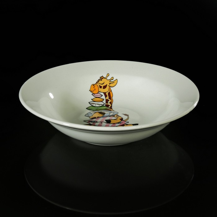 Набор посуды "Жираф", 3 предмета: тарелка 17,5 см, миска 250 мл (d=17,5 см), кружка 260 мл 
