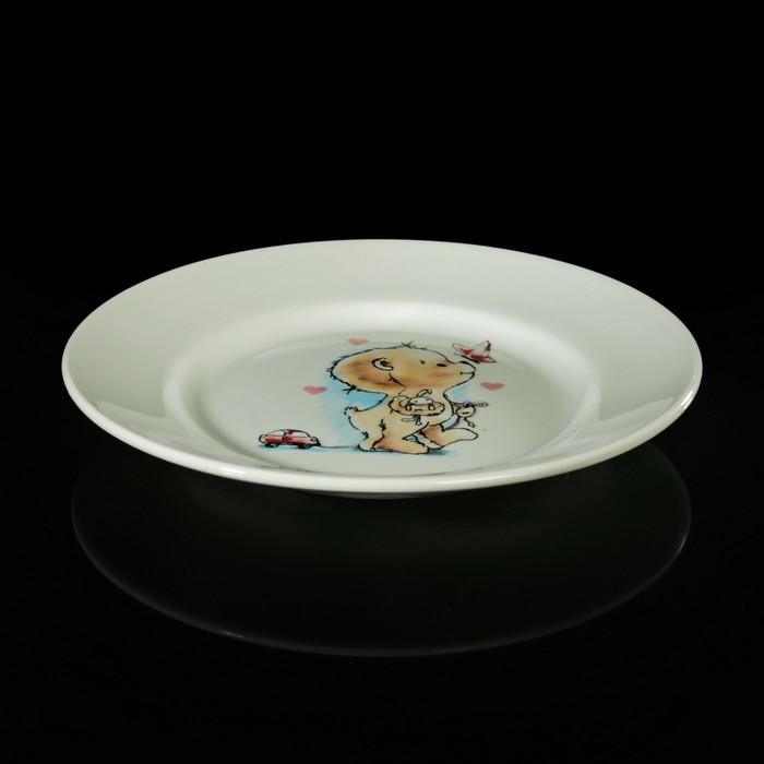 Набор посуды "Кроха", 3 предмета: тарелка 17,5 см, миска 250 мл (17,5 см), кружка 260 мл 