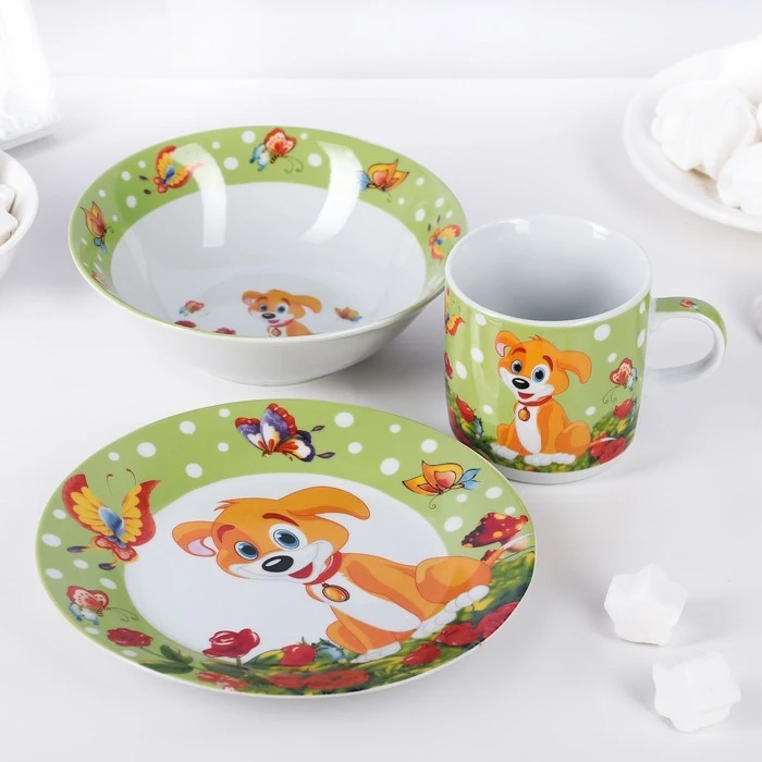Набор детской посуды "Щенок