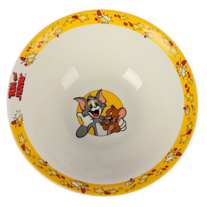 Набор посуды "Том и Джерри", 3 предмета: кружка 220 мл, тарелка 19 см, салатник 520 мл 
