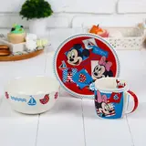 Посуда детская "Ты супер" Минни Маус, 3 предмета, тарелка, салатник, кружка 