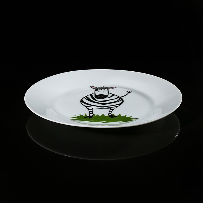 Набор посуды "Зебрушка", 2 предмета: кружка, тарелка 