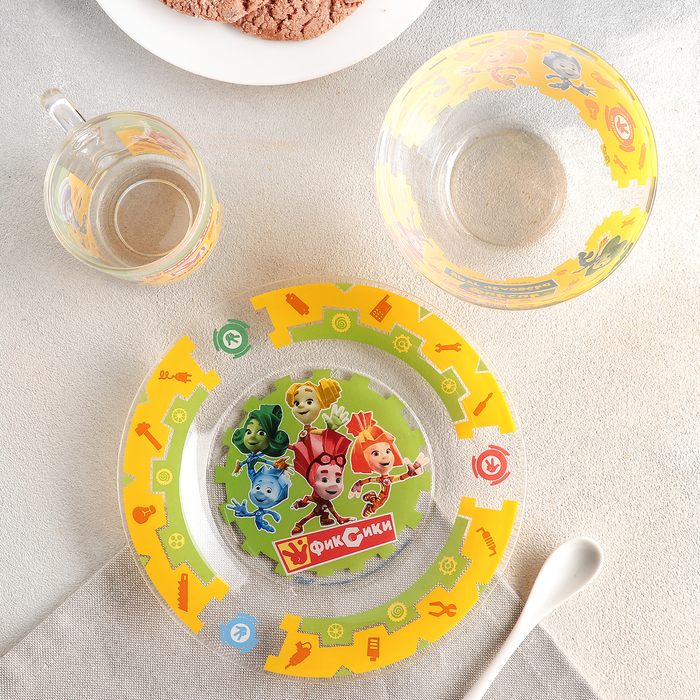 Набор посуды детский "Фиксики", 3 предмета 