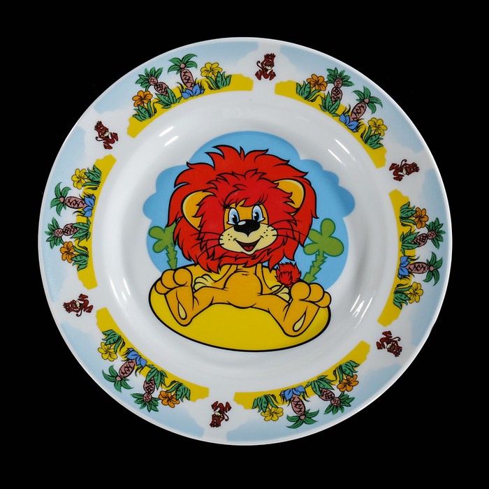 Набор посуды детский "Львенок": тарелка 20 см, кружка 200 мл, миска 550 мл 