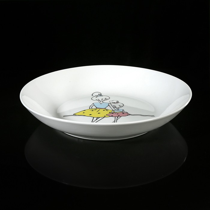 Набор посуды "Мама", 3 предмета: кружка, тарелка глубокая, тарелка плоская 