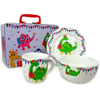 Набор детской посуды Акку Динозаврик 3 пр. (7306А)