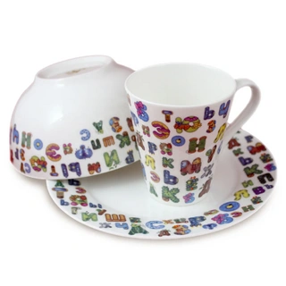 Набор детской посуды Акку Азбука 3 пр. (7501А)