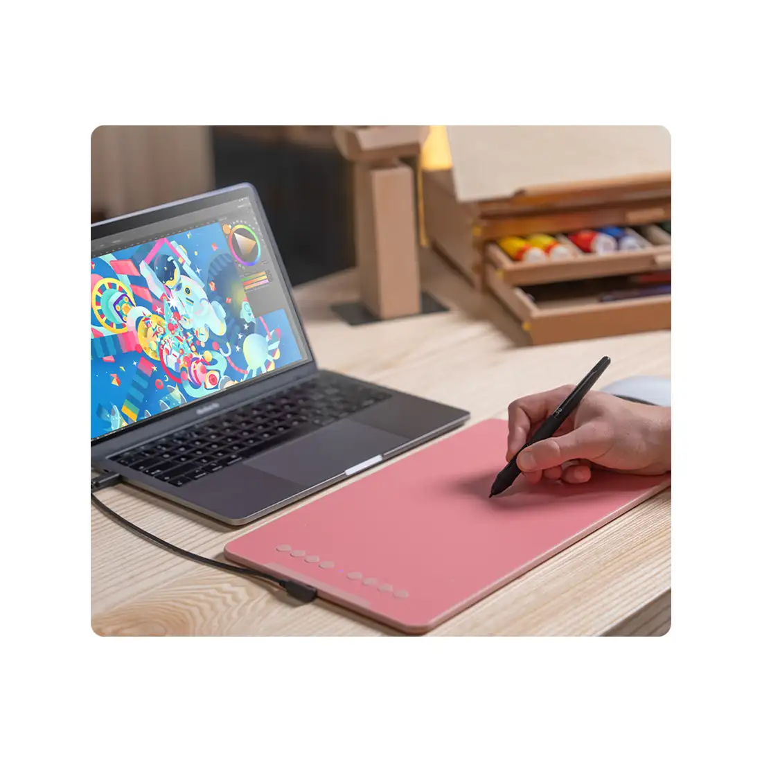 Графический планшет XP-Pen Deco 01 (V3) pink 