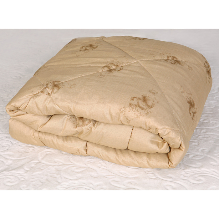 Одеяло «Верблюжка», 145х205 см, верблюжья шерсть/полиэфир, 200 гр/м2, поликоттон 