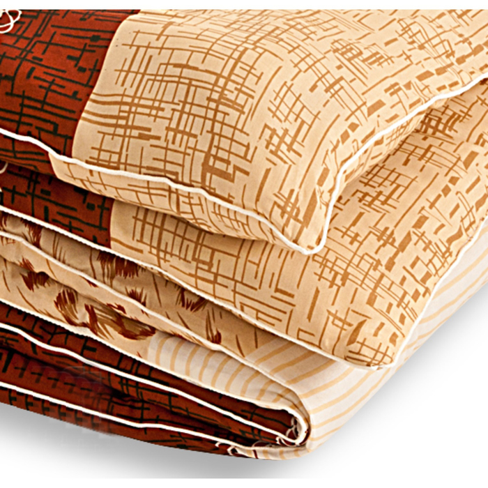 Одеяло тёплое "Золотое руно", размер 200х220 см, смесовая, микс 