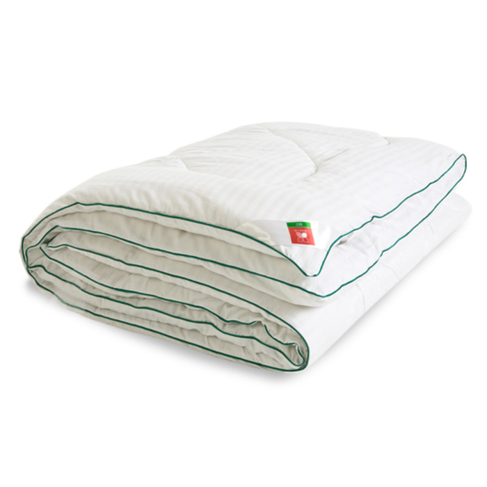 Одеяло лёгкое "Бамбоо", размер 110х140 см, сатин, белый 