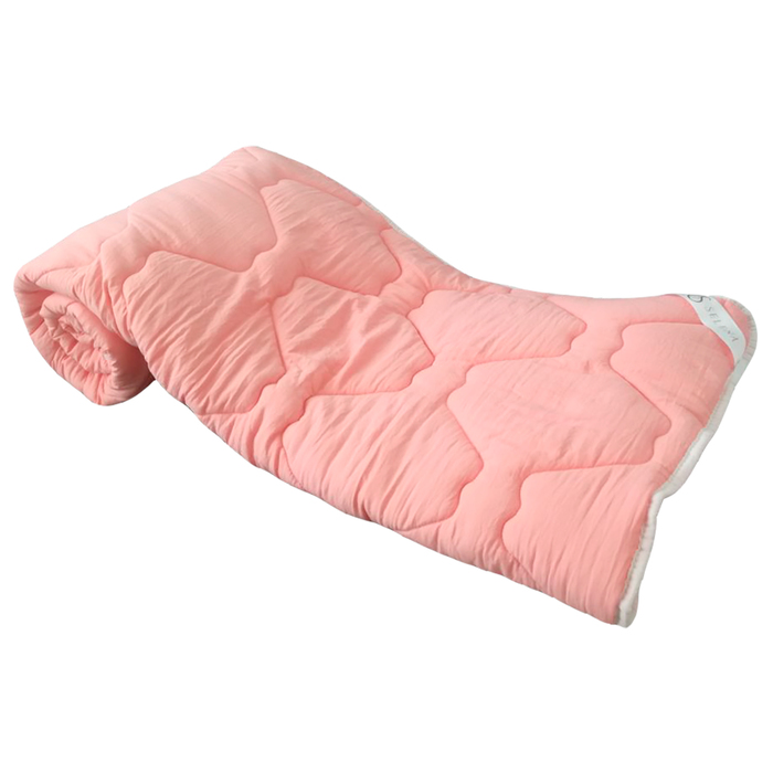 Одеяло Crinkle line 200×215 искусственный лебяжий пух 250 гр/м2, цвет розовый, микрофибра, 100% пэ 