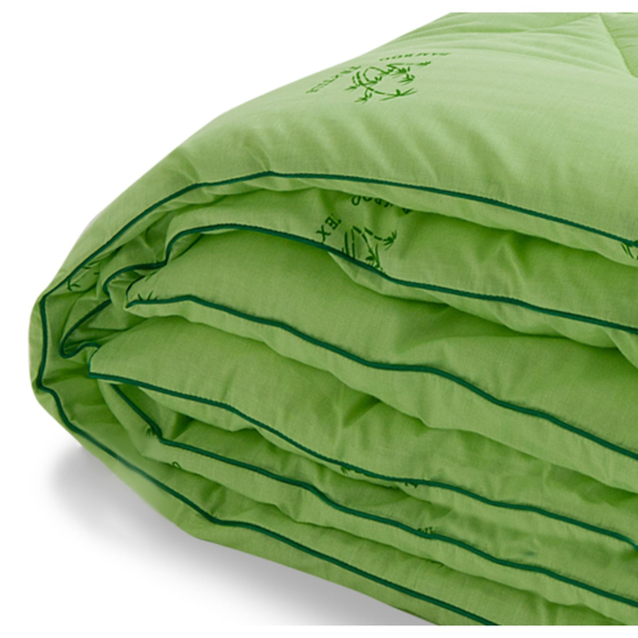 Одеяло тёплое "Бамбук", размер 140х205 см, поплин, салатовый 