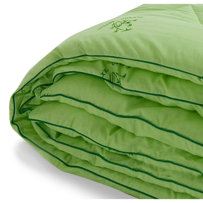 Одеяло тёплое "Бамбук", размер 200х220 см, поплин, салатовый 
